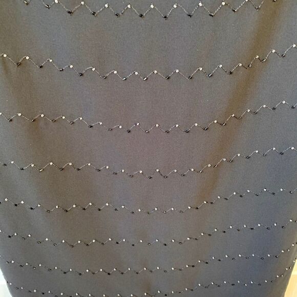 BLACK EVAN PICONE SLEEVELESS BEADED SHEATH SIZE 8 - Picture 5 of 9